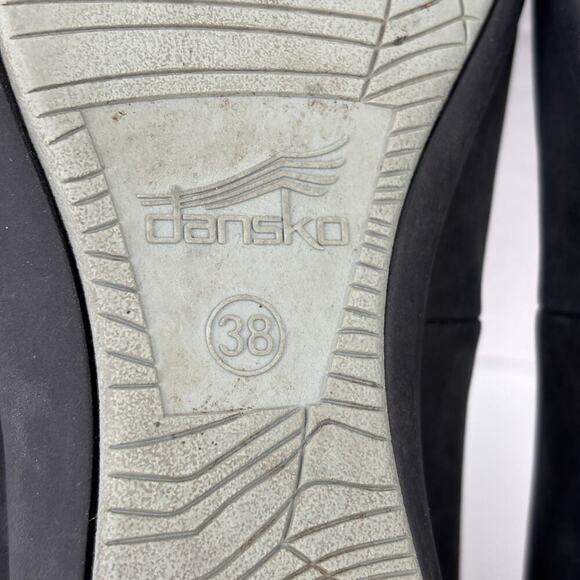 Dansko Women's Kristen Loafer Size EU 38 Black Suede Low Wedge Heel Slip On - Picture 8 of 10